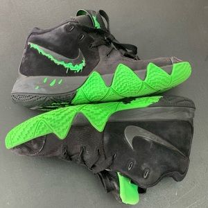 Kids Nike Kyrie 4 GS Halloween Black Rage Green shoes sneakers